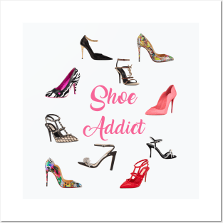 Shoe Addict Collage High Heels Pumps Stilettos Posters and Art